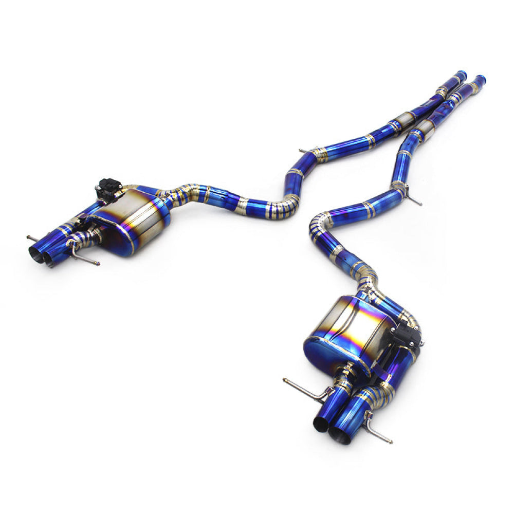 2013-2017 Mercedes S63 AMG Valved Sport Exhaust System | W222/C217 Titanium Exhaust / Chrome Tips Exhausts